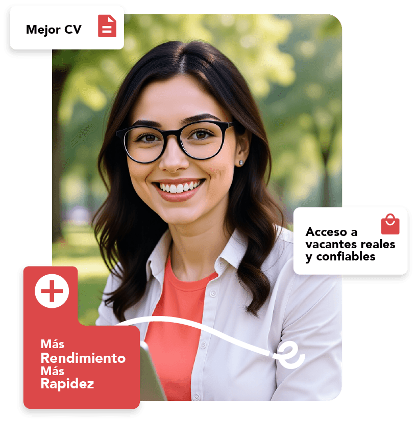 Profesional sonriente con gafas